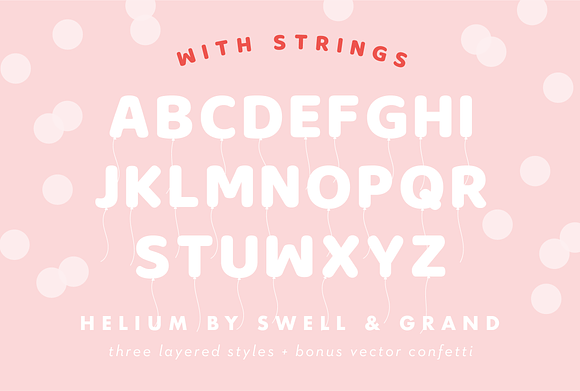 Helium, A Balloon Letter Font in Display Fonts - product preview 5