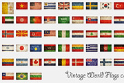 Vintage World Flags collection