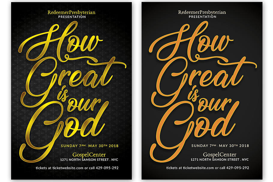 How Great Is Our God Flyer in Flyer Templates - product preview 8