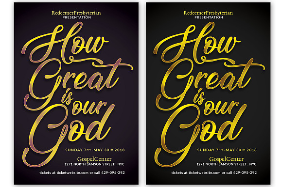 How Great Is Our God Flyer in Flyer Templates - product preview 4