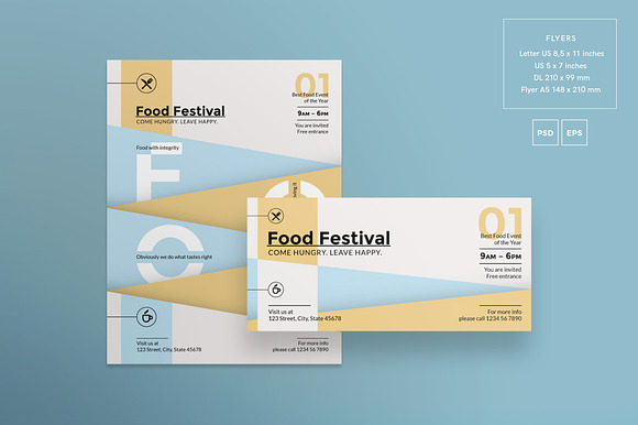 Flyers | Food Festival in Flyer Templates - product preview 1
