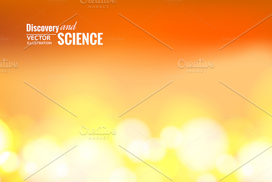 Orange science background in Illustrations - product preview 8