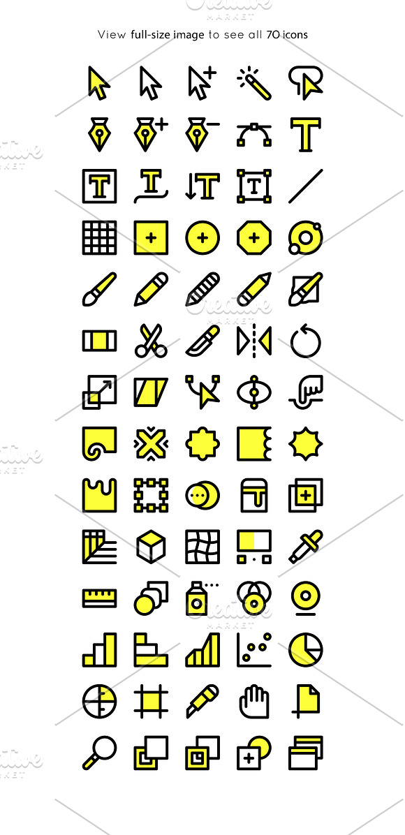 BOLD Adobe Illustrator tool icons in Graphics - product preview 3