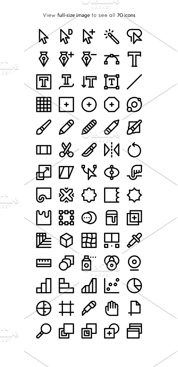BOLD Adobe Illustrator tool icons in Graphics - product preview 4