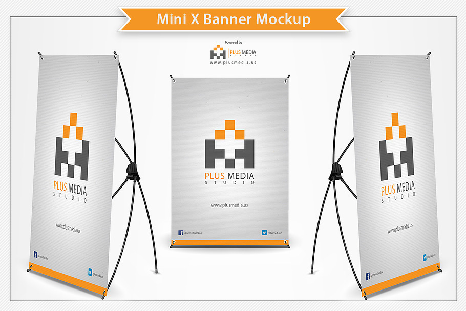 Mini X Banner Mockup in Print Mockups - product preview 8