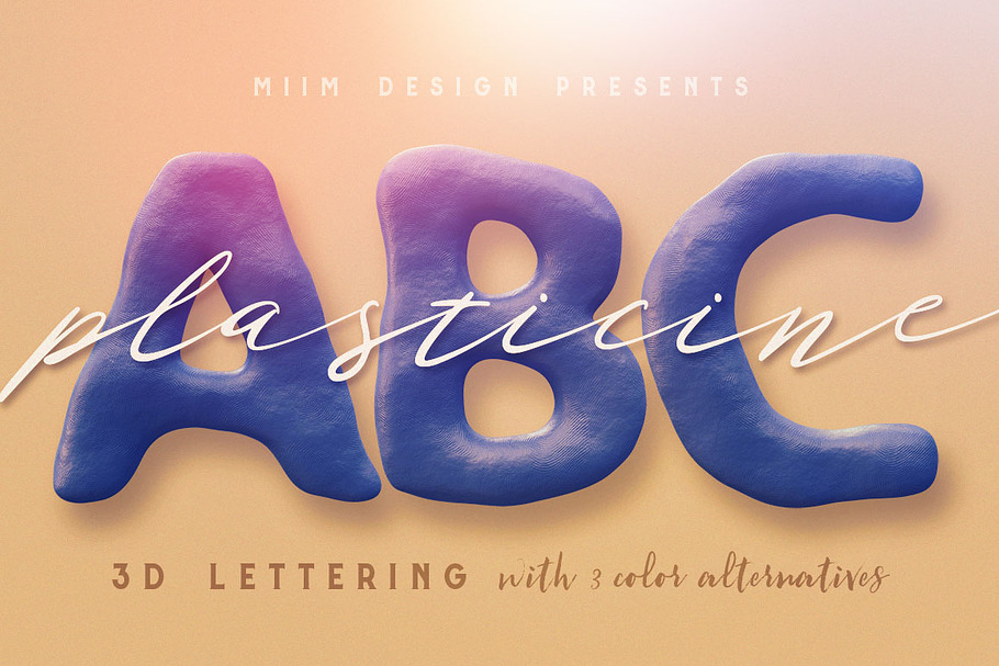 Plasticine - 3D Lettering