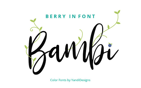 Bambi Font in Colorful Fonts - product preview 8