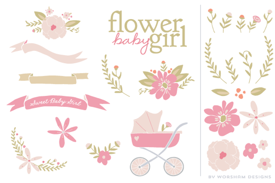 Flower Baby Girl | Vector