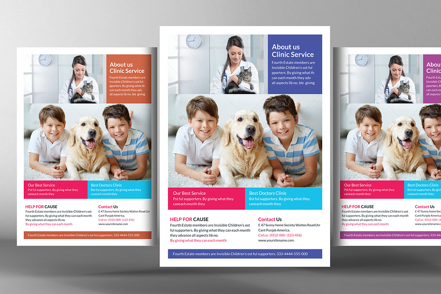 Pets Clinic Flyer Template