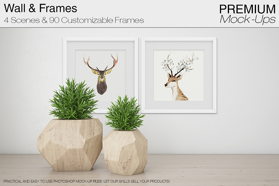 Wall & Frames Mockup - Plants in Print Mockups - product preview 8