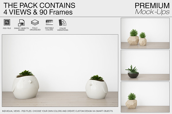 Wall & Frames Mockup - Plants in Print Mockups - product preview 1