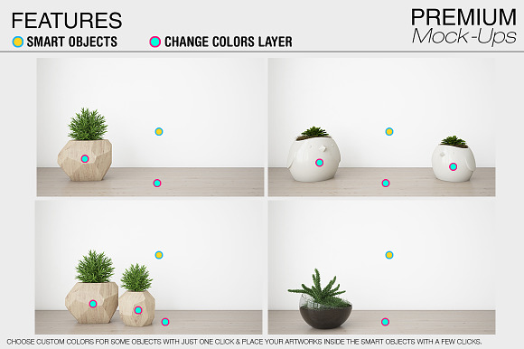 Wall & Frames Mockup - Plants in Print Mockups - product preview 2