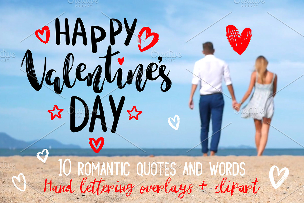 Valentine's Hand Lettering Overlays in Illustrations - product preview 8