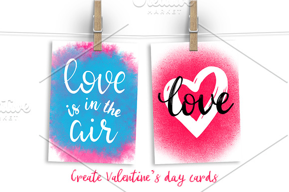 Valentine's Hand Lettering Overlays in Illustrations - product preview 2