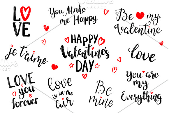Valentine's Hand Lettering Overlays in Illustrations - product preview 5
