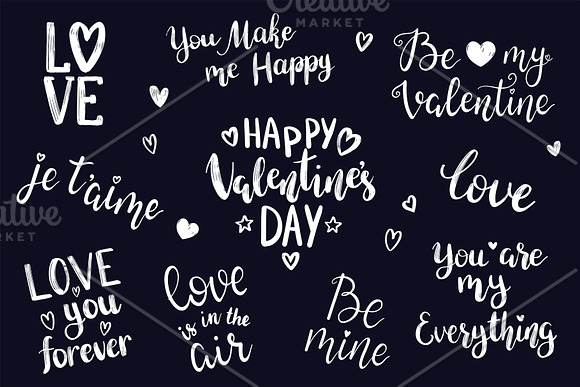 Valentine's Hand Lettering Overlays in Illustrations - product preview 6
