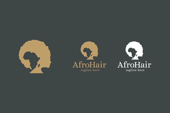 Afro Hair Logo in Logo Templates - product preview 1