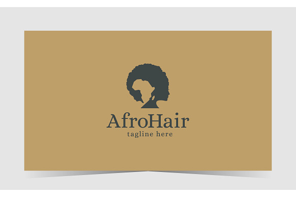 Afro Hair Logo in Logo Templates - product preview 2