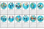 Strategy and Working Task Set Vector Illustration