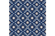 Decorative geometric pattern in blue