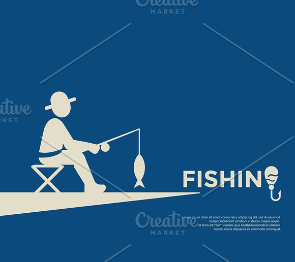 Vector bundle 16 fishing icons set in Objects - product preview 12