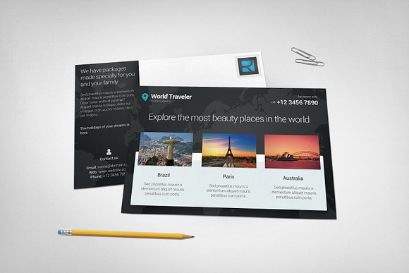 Post Card Mockup #5 in Print Mockups - product preview 2