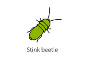 Stink beetle color icon