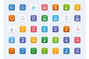 Vector file types icon set