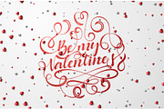 Be my Valentines lettering for greeting card.