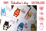 Happy Valentines Day. Love cards.