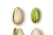 Set of pistachio nuts