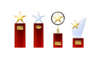 Set of star trophies