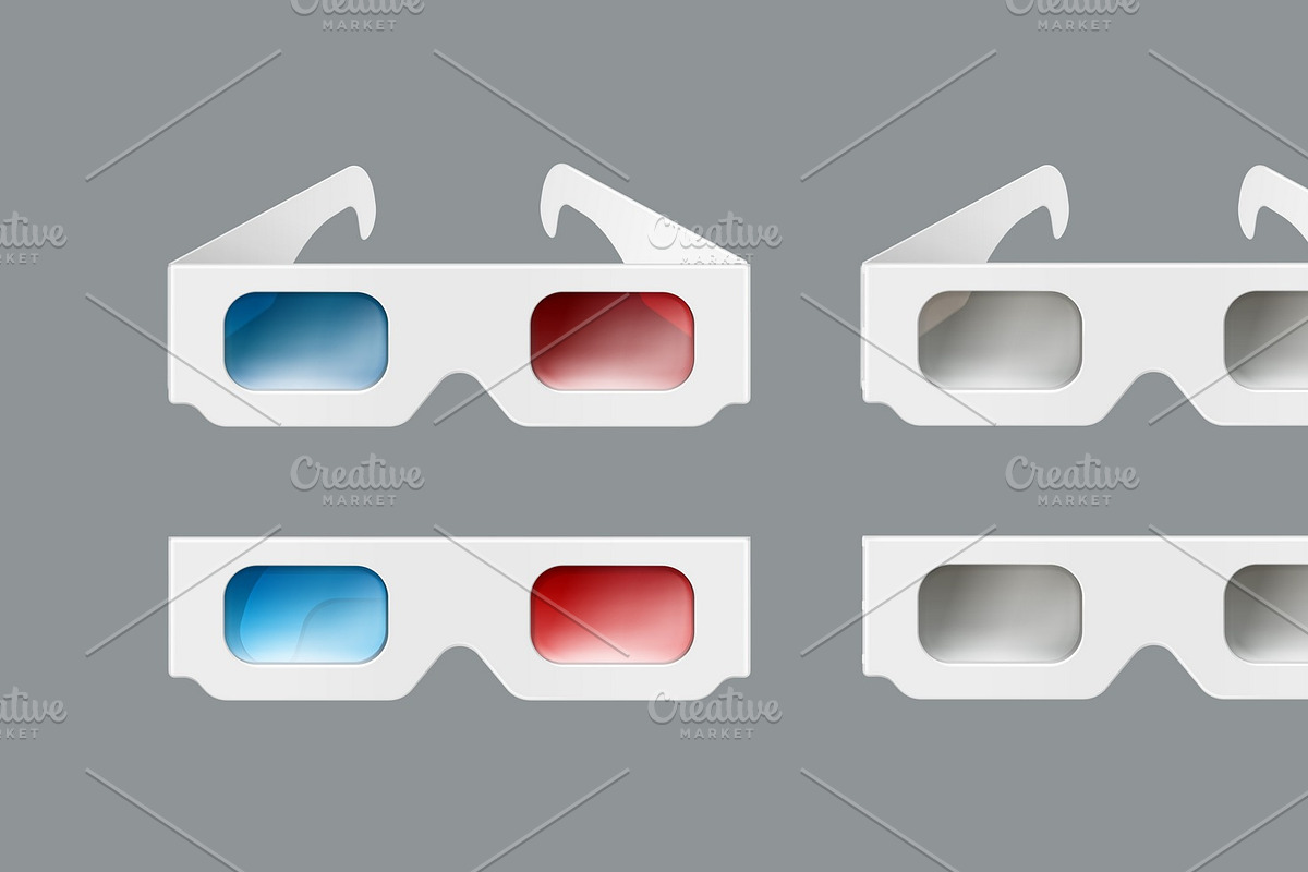 Set of 3d glasses in Illustrations - product preview 8