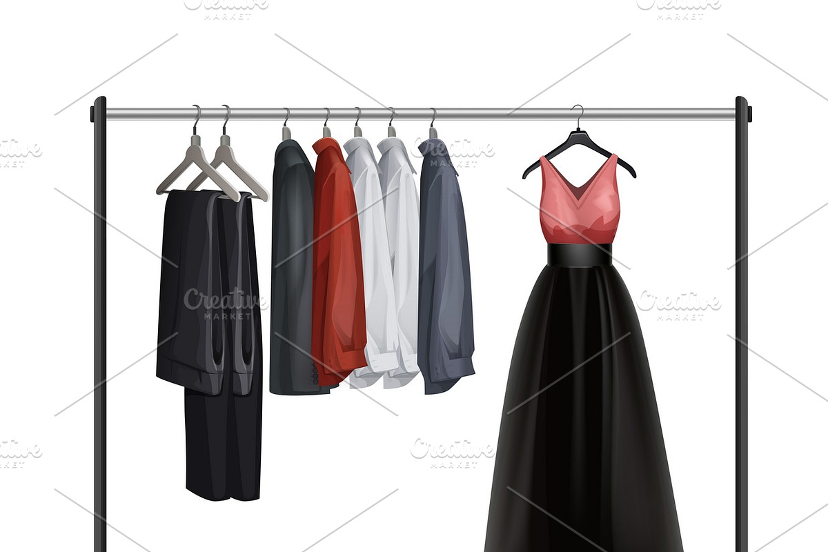 Vector clothes rack in Illustrations - product preview 8