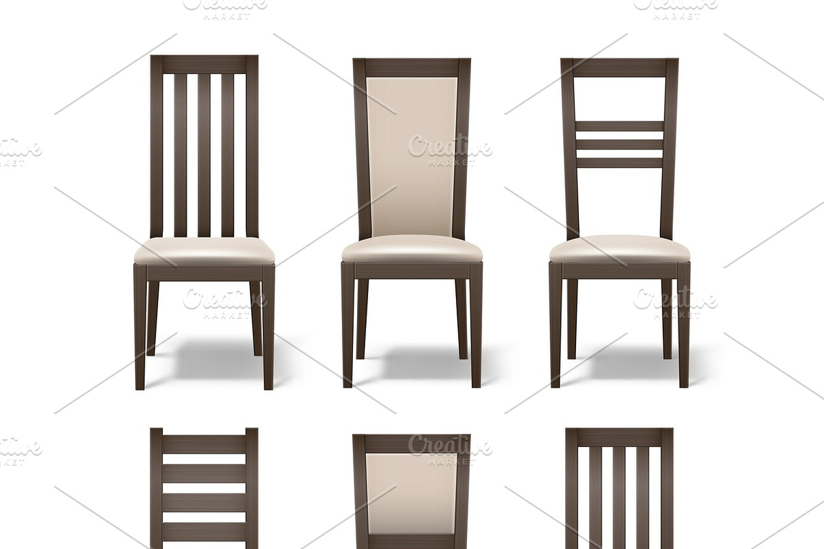 Set of wooden chairs in Icons - product preview 8