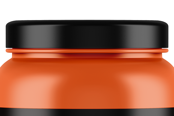 Plastic Protein Jar Mockup in Product Mockups - product preview 6
