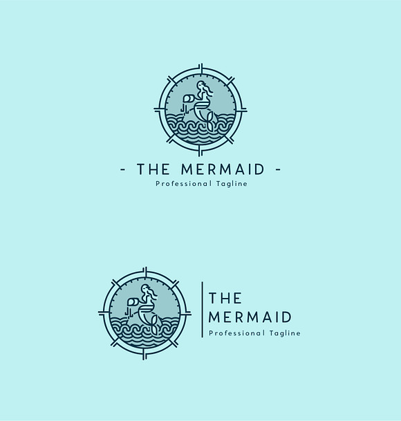 The Mermaid - Ocean Beauty Logo in Logo Templates - product preview 1