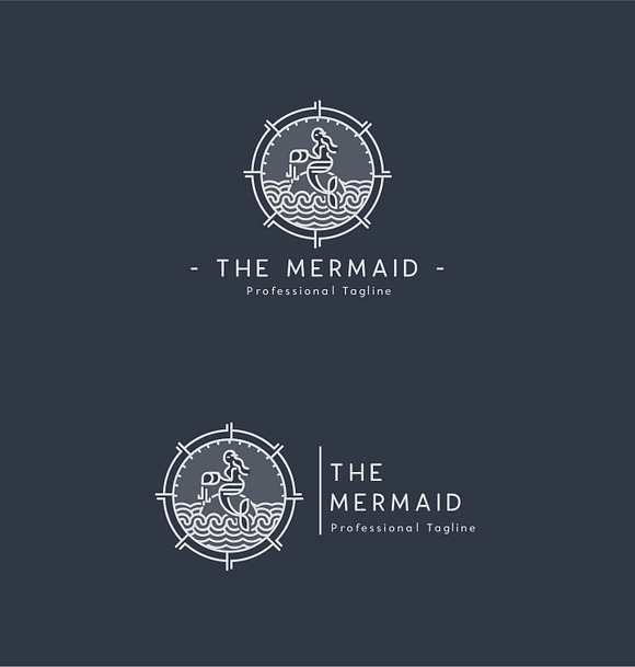 The Mermaid - Ocean Beauty Logo in Logo Templates - product preview 2