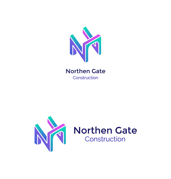 Letter N - Construction Logo in Logo Templates - product preview 3