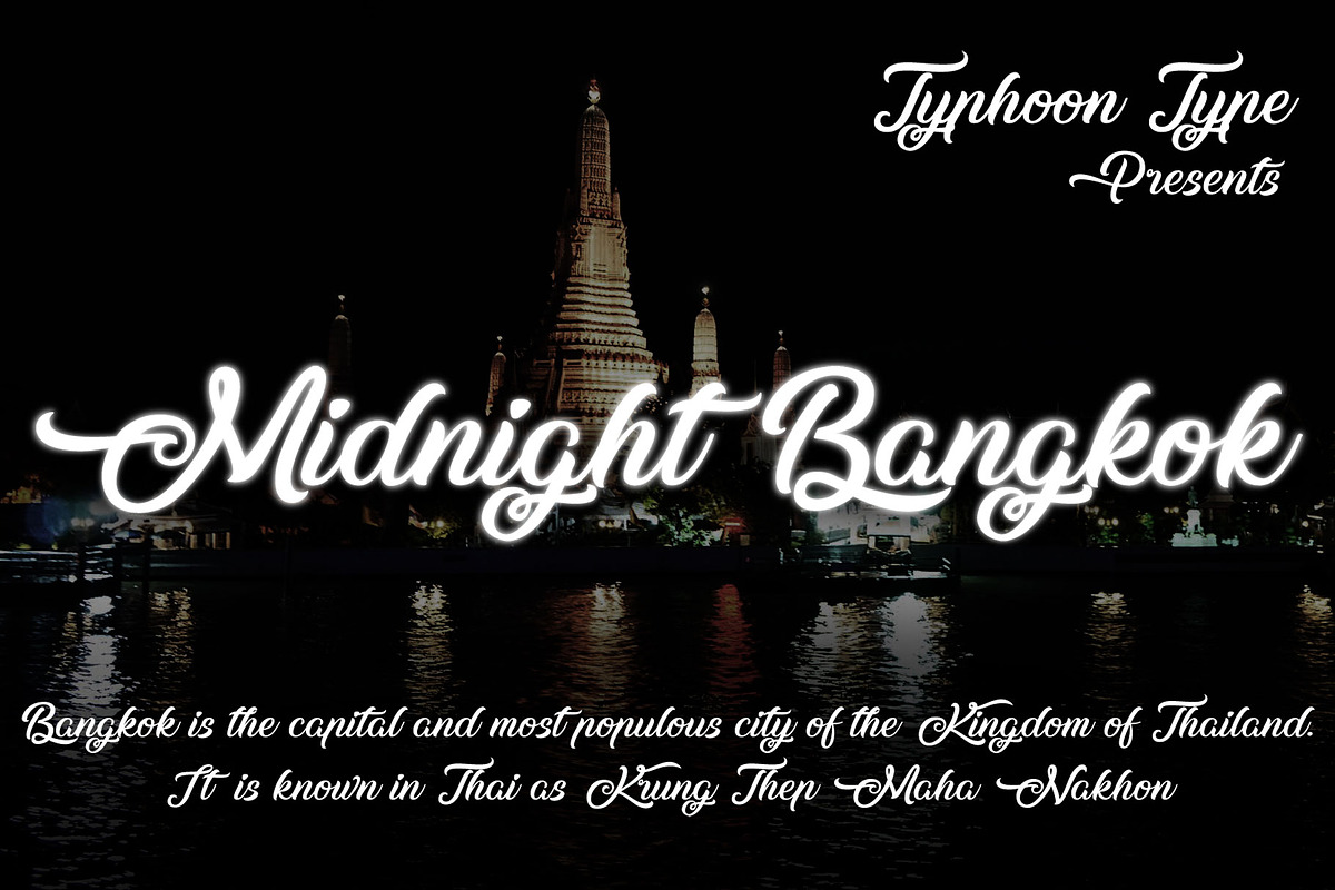 Midnight Bangkok font in Display Fonts - product preview 8