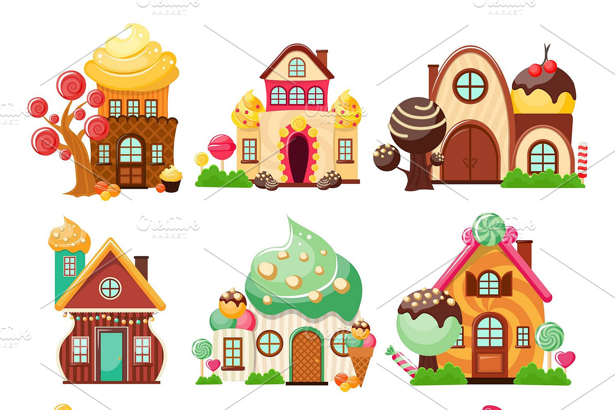Candy Houses Icon Set in House Icons - product preview 8