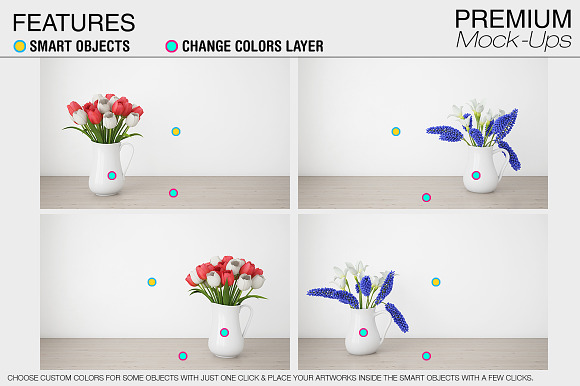 Spring Tulips & 90 Frames in Print Mockups - product preview 1