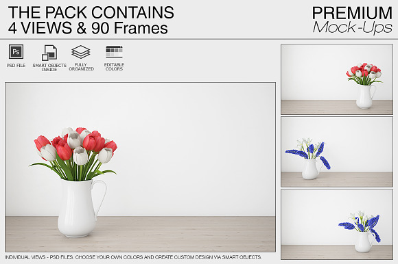 Spring Tulips & 90 Frames in Print Mockups - product preview 2