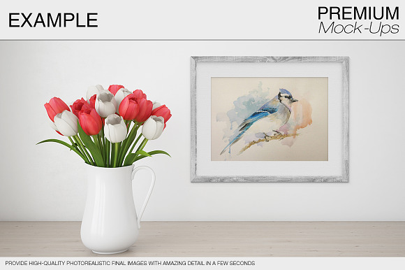 Spring Tulips & 90 Frames in Print Mockups - product preview 5