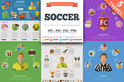 Soccer Banner Infographics Themes