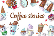 Coffe stories, muffins and coffee
