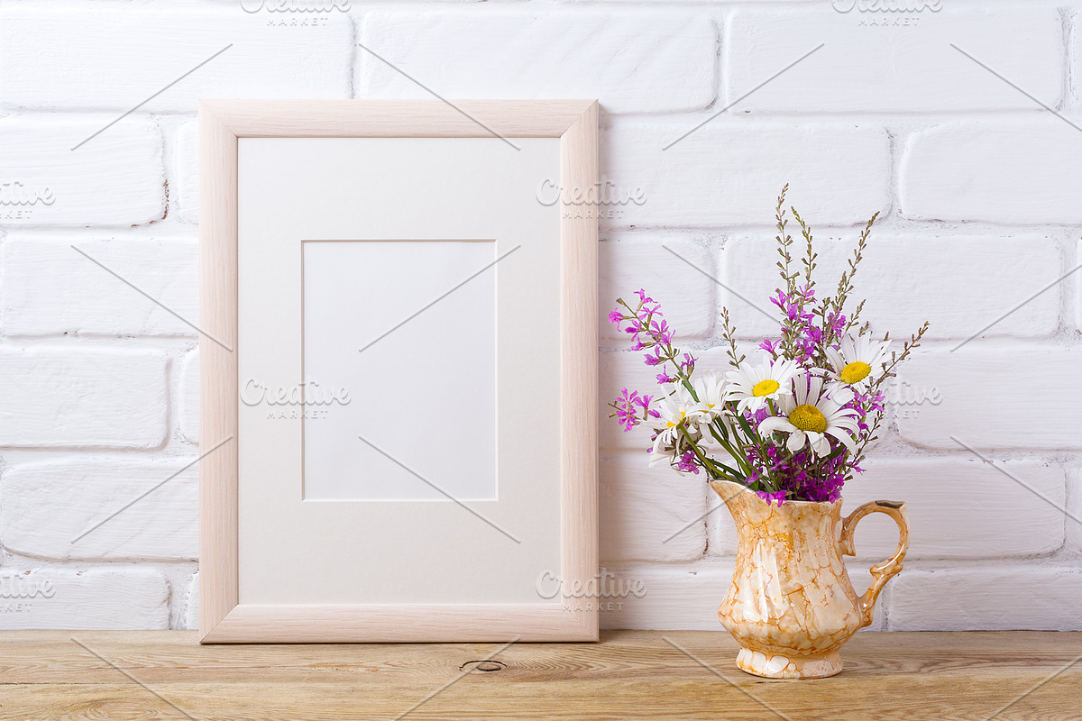 Wooden frame mockup in Print Mockups - product preview 8