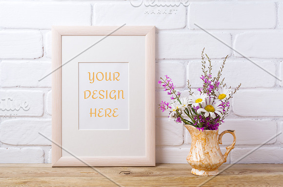 Wooden frame mockup in Print Mockups - product preview 1