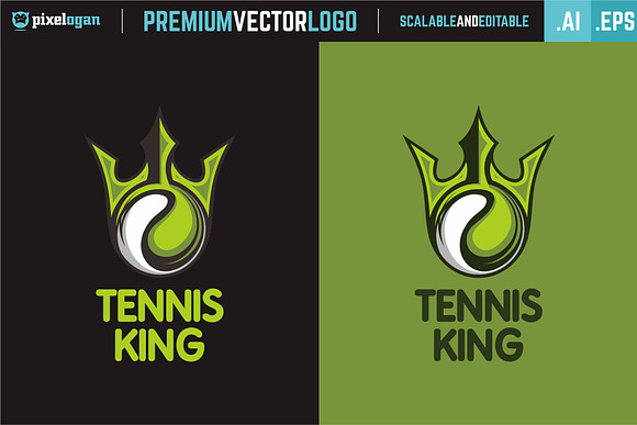 Tennis King Logo in Logo Templates - product preview 1