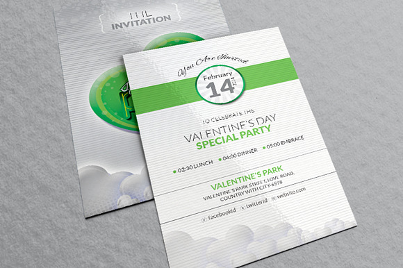 Valentine Day 2019 Invitation Card in Wedding Templates - product preview 3